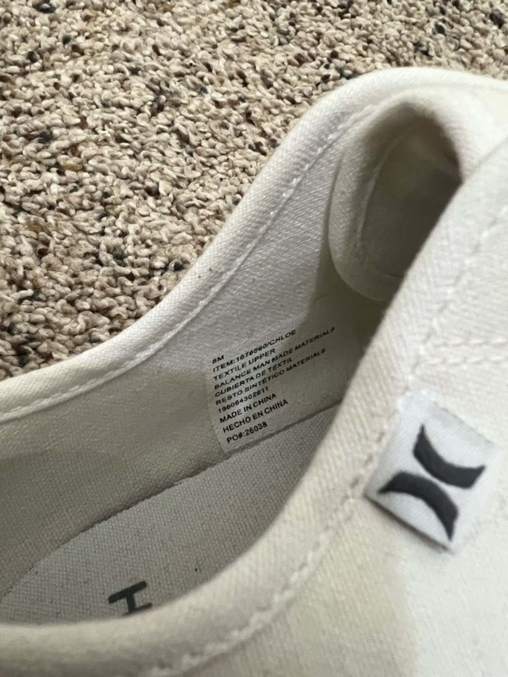 Hurley Off-White Canvas Slip-On Shoe - Picture 5 of 6